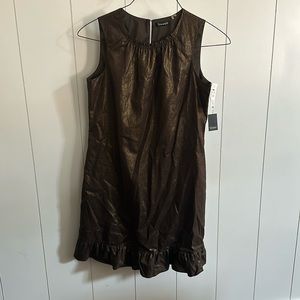 Tahari Brown iridescent knee length dress. Size8